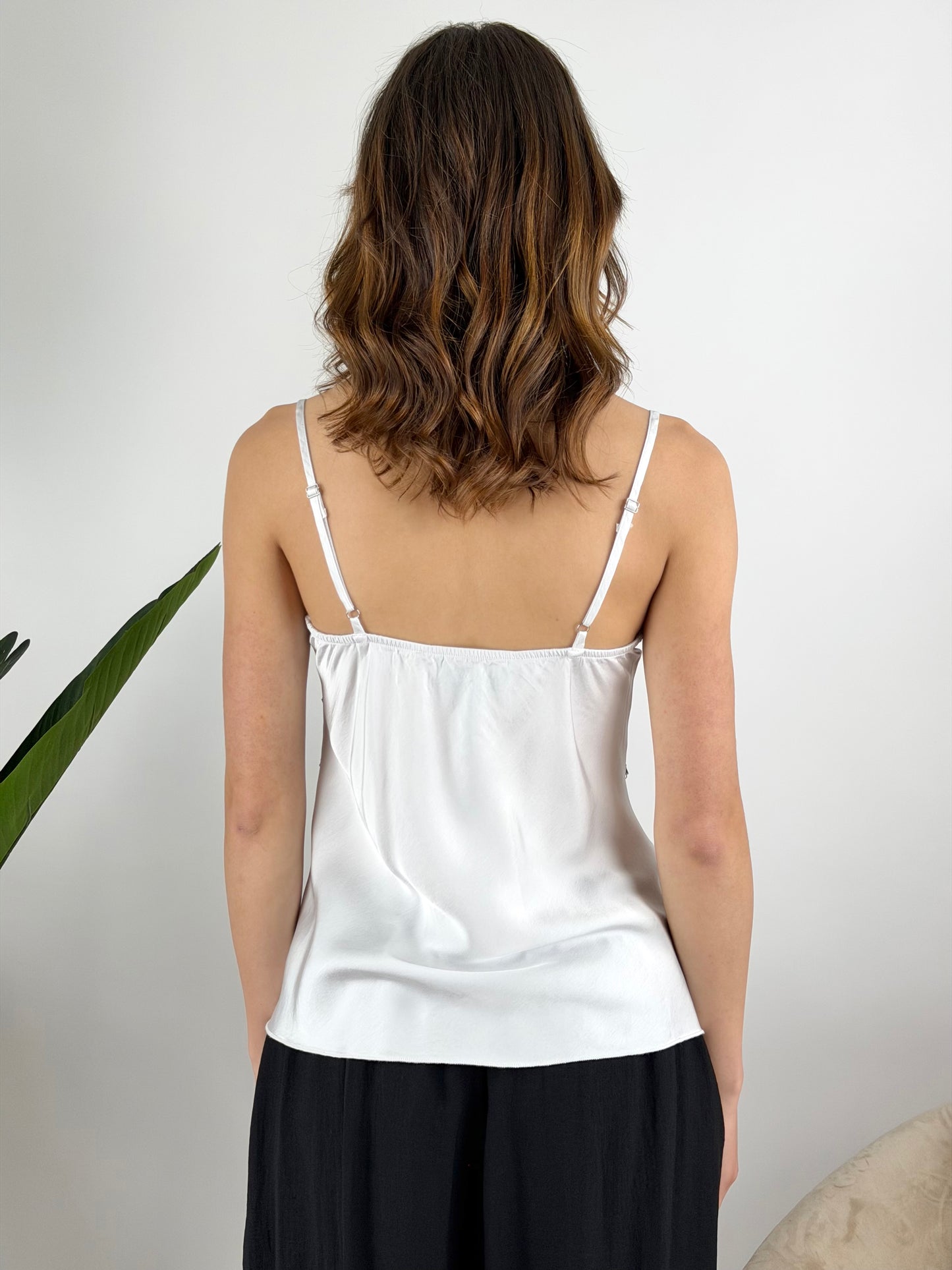 HAVEONE - TOP SATIN PIZZO