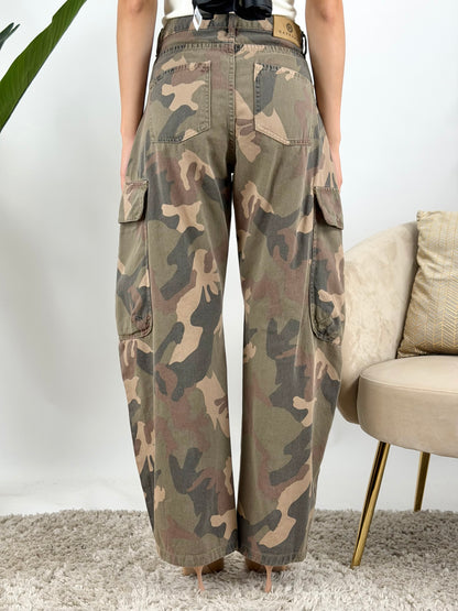 HAVEONE - PANTALONE CARGO CAMOUFLAGE